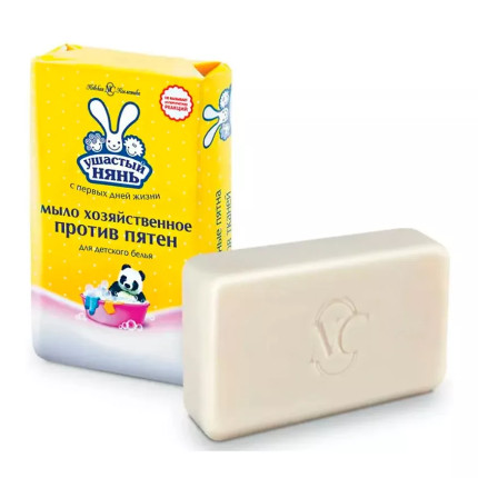Мыло УШАСТЫЙ НЯНЬ "Против пятен" хозяйственное 180гр
