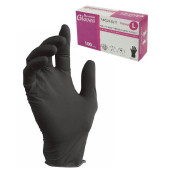 Перчатки нитриловые черные Gloves, 50 пар/уп