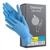 Перчатки нитриловые Benovy, 50 пар/уп